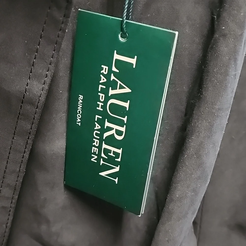 NWT WomensLauren Ralph Lauren Navy Raincoat Coat - Picture 4 of 7